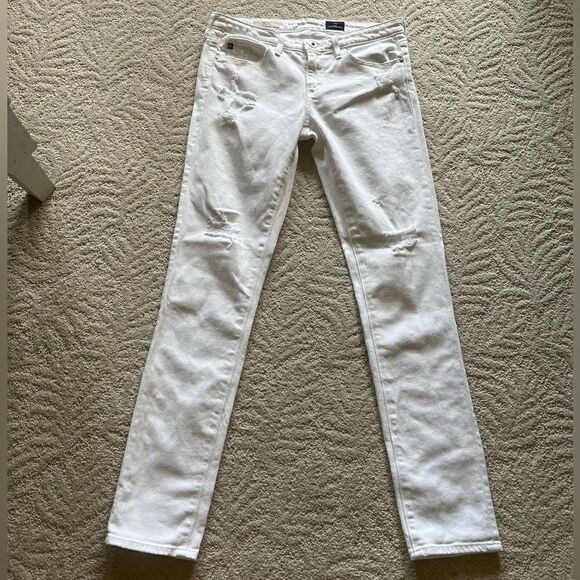 AG Adriano Goldschmied The Stilt Cigarette Leg Distressed Jeans 26R - Picture 3 of 10